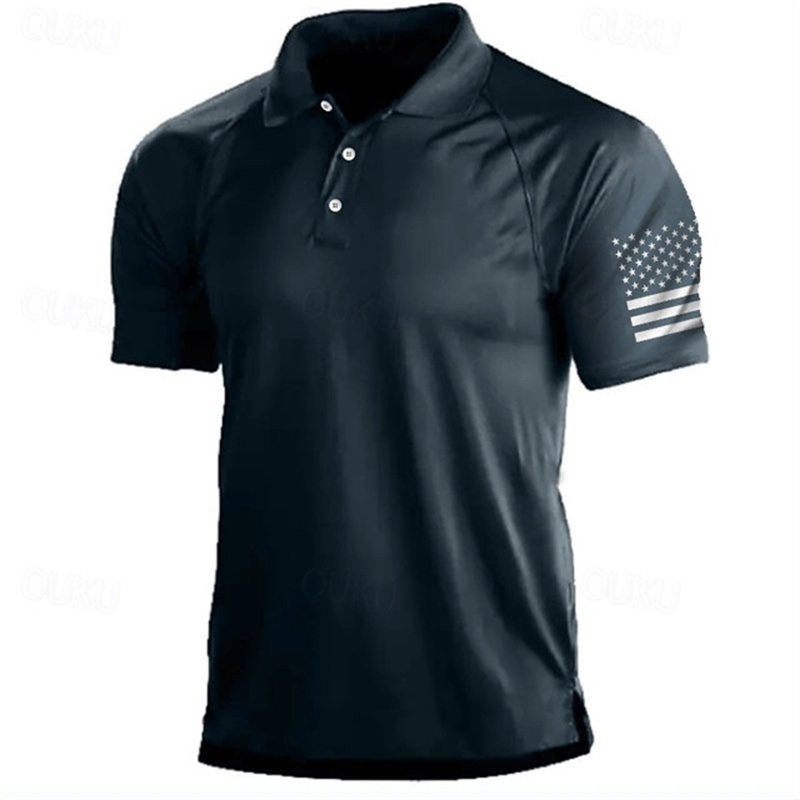 Golf Equipment Brands - Polo à motif de drapeau américain