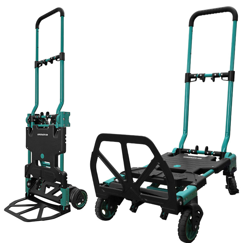 Pull Cart Fold - Chariot de transport pliable multifonctionnel Green